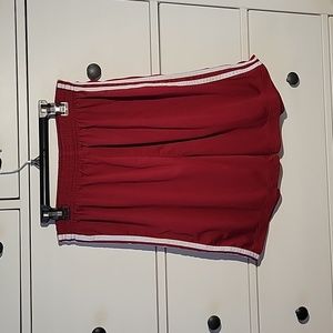 Red athletic shorts